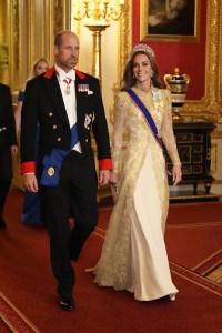 WINDSOR, ENGLAND - SEPTEMBER 17:  Catherine, Princess of Wales and Prince William, Prince of Wales arrive for the State Banquet hosted by King Charles III and members of the Royal Family at Windsor Castle during the state visit by the President of the United States of America on September 17, 2025 in Windsor, England. President Trump is in England from Sept. 16-18 on his second UK state visit, with the previous one taking place in 2019 during his first presidential term.  (Photo by Aaron Chown-WPA Pool/Getty Images)