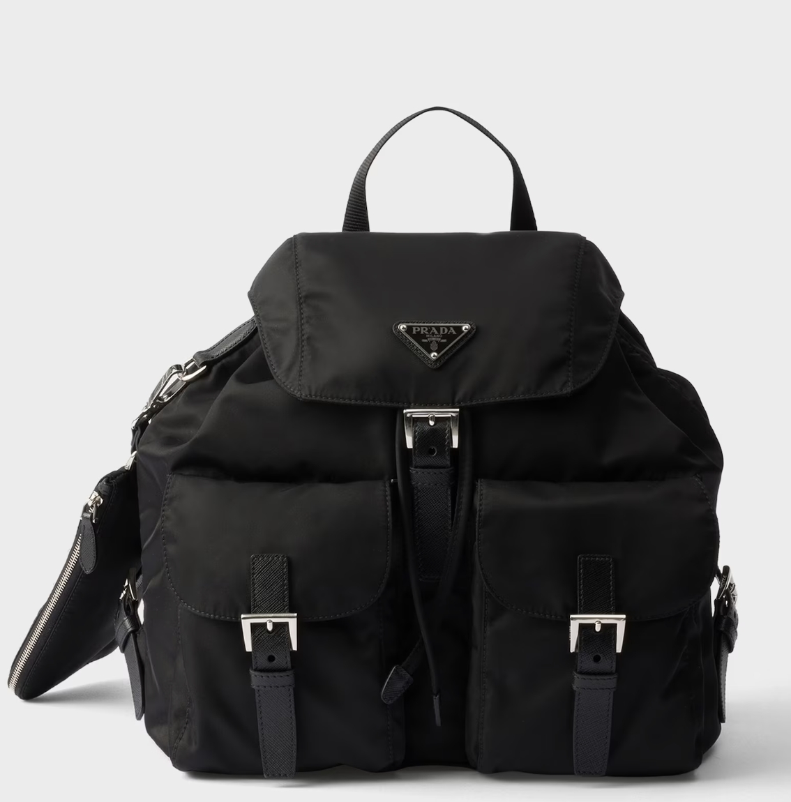 Prada, Medium Re-Nylon backpack with pouch