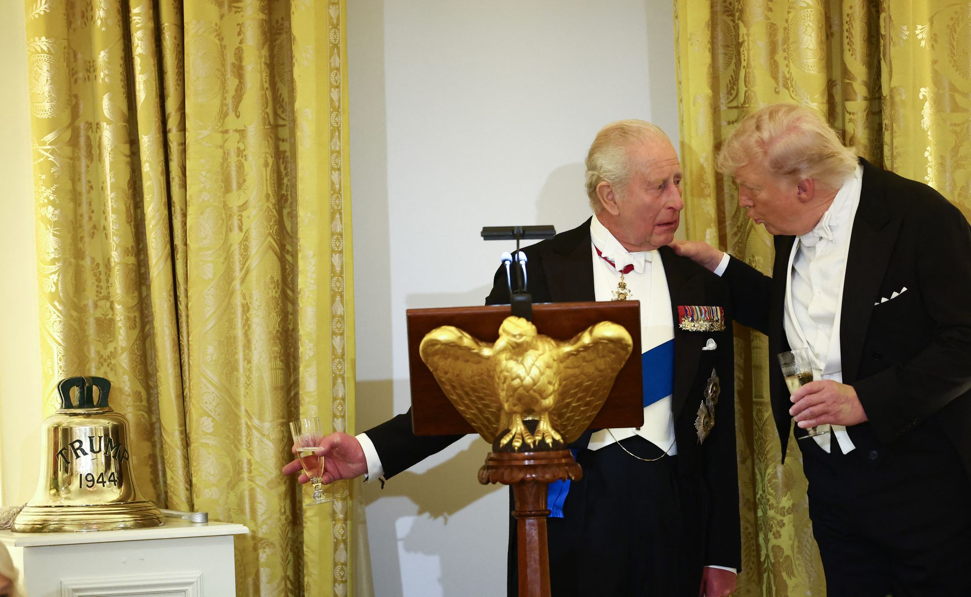 King Charles gifted President Donald Trump a bell from the HMS Trump