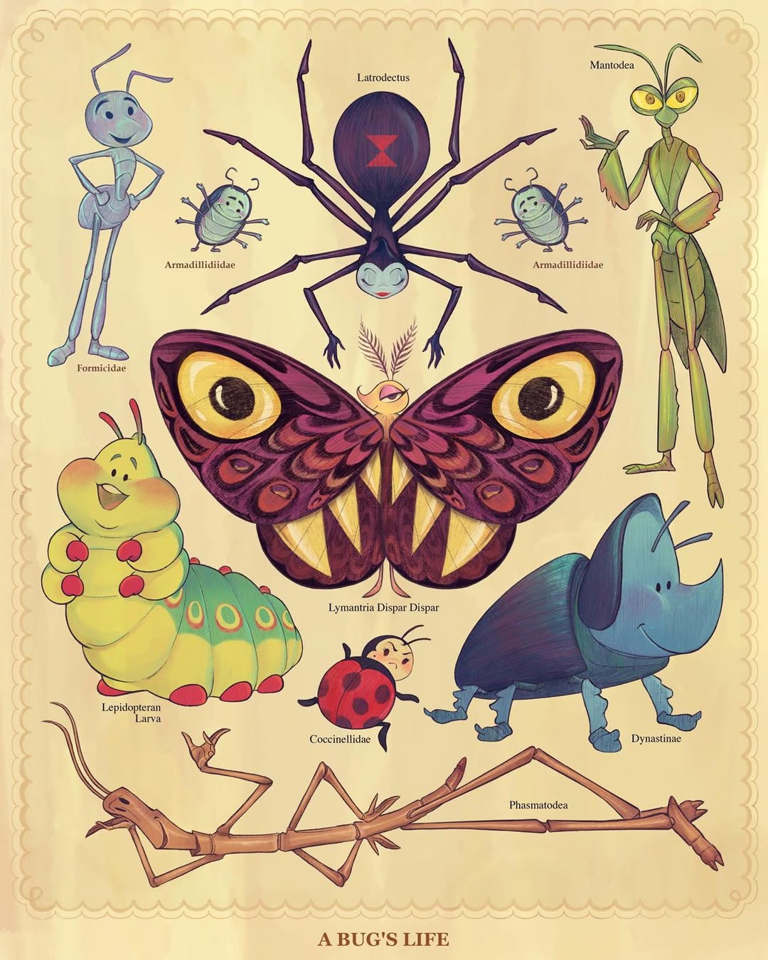 Pixar Shares Botanical Guide to 'A Bug's Life' Characters
