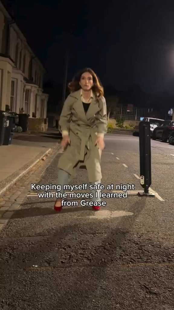 Dancer Laura June Ness shows us how to stay safe at night using ‘Grease’ dance moves