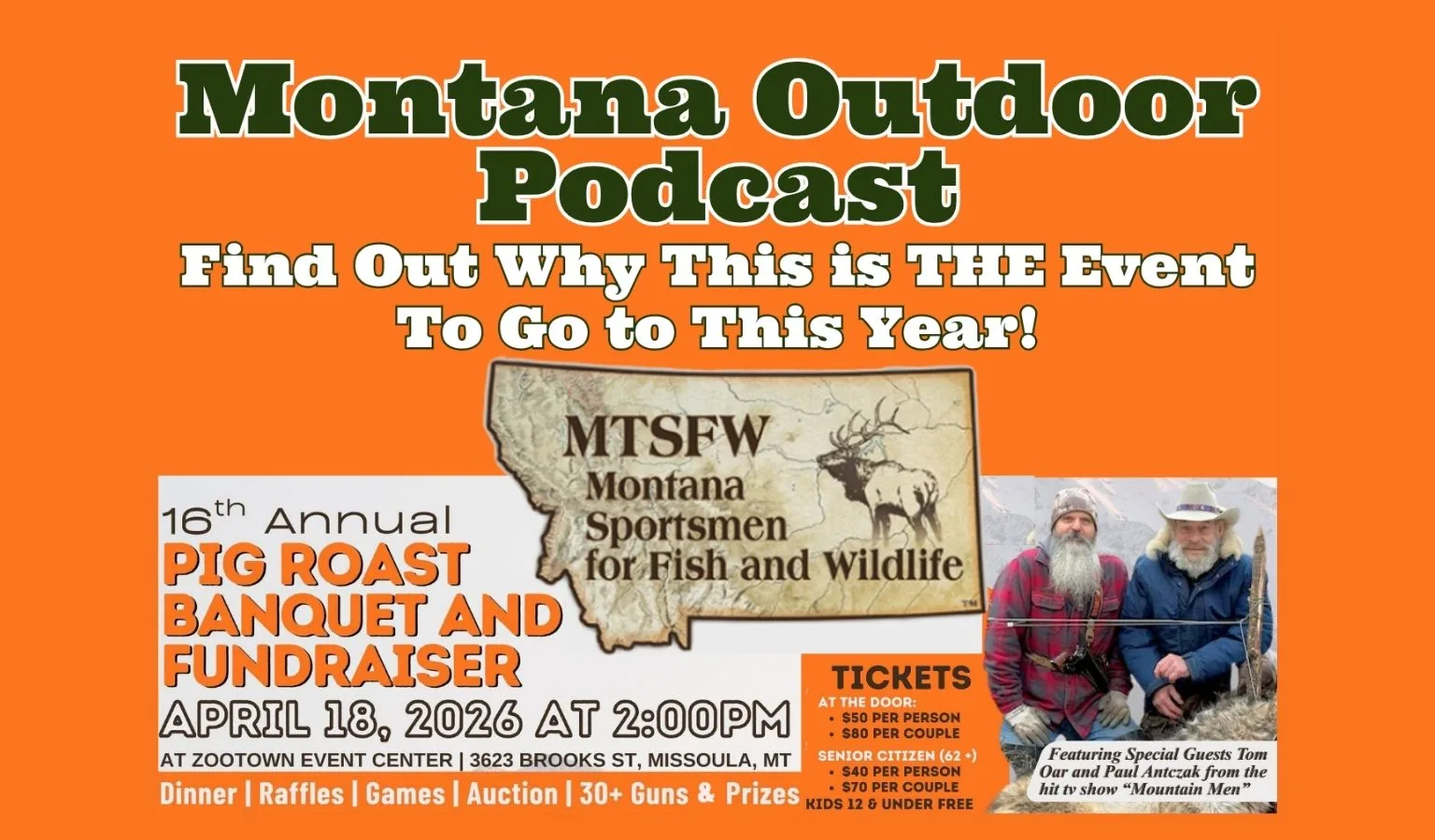 Meet Celebrities at the MTSFW Pig Roast in Missoula