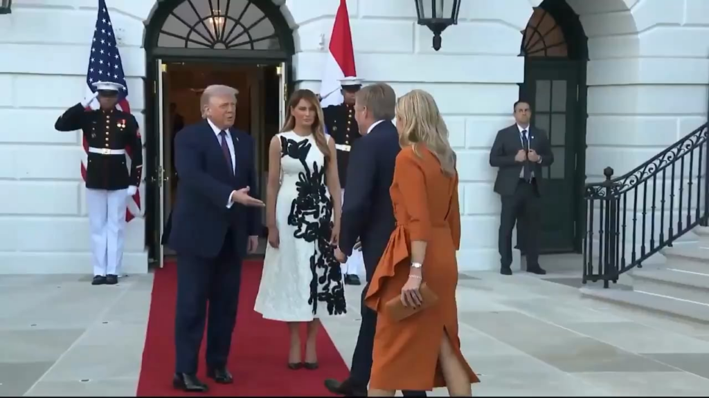 Netherlands' Maxima and Wilhelm Alexander welcomed by Trump and Melania on official state visit to US