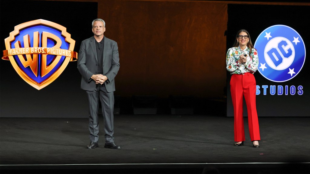 Warner Bros.' Michael De Luca & Pam Abdy Mum On Paramount On CinemaCon Stage