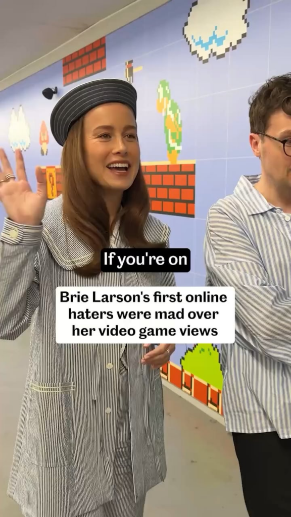 Brie Larson remembers the first time she ever got online hate was in 2012 because she said she preferred Nintendo over PlayStation