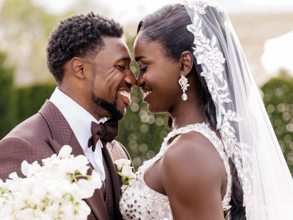 Exclusive: The Theme Was 'All Shades Of Melanin' For Noah Lyles And Junelle Bromfield's Georgia Wedding
