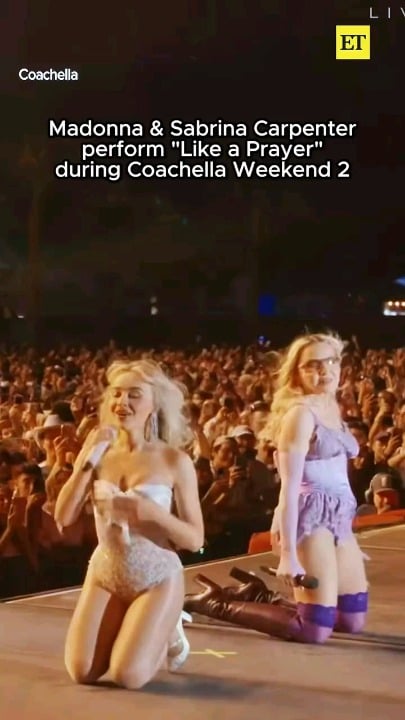 Madonna and Sabrina Carpenter performs "Like a Prayer" at Coachella