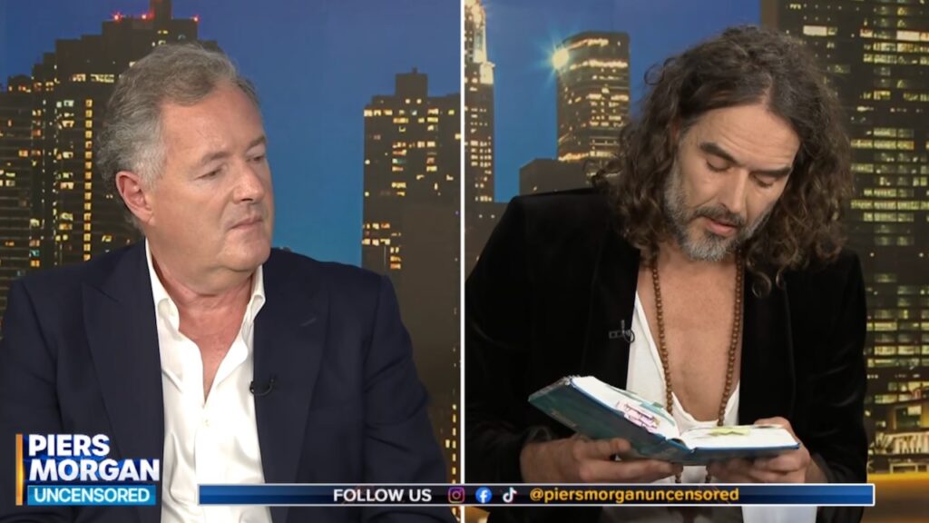 Russell Brand Struggles to Find Bible Passage