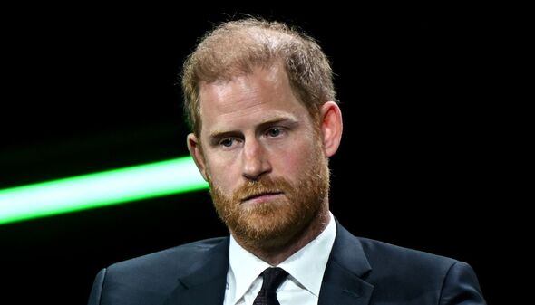 Close up of Prince Harry looking pensive