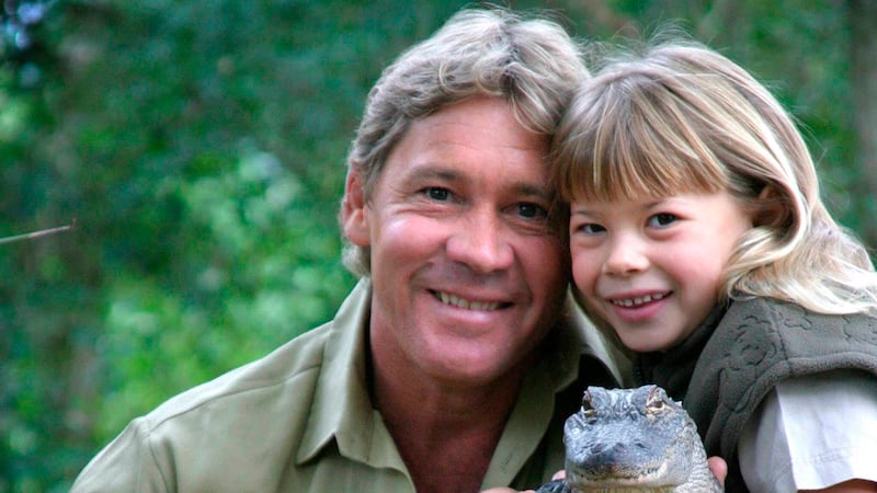 SUNSHINE COAST, AUSTRALIA - JUNE 25, 2005:  (EUROPE AND AUSTRALASIA OUT) Steve Irwin with his daughter, Bindi Irwin, and a 3-year-old alligator called 'Russ' at Australia Zoo. (Photo by Newspix/Getty Images)