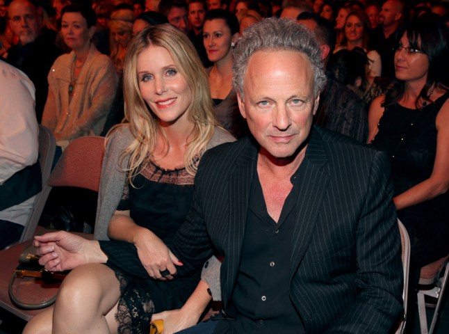 LAS VEGAS, NV - DECEMBER 10: Musician Lindsey Buckingham (R) of Fleetwood Mac and photographer Kristen Messner attend the 2012 American Country Awards at the Mandalay Bay Events Center on December 10, 2012 in Las Vegas, Nevada. (Photo by Christopher Polk/ACA2012/Getty Images)