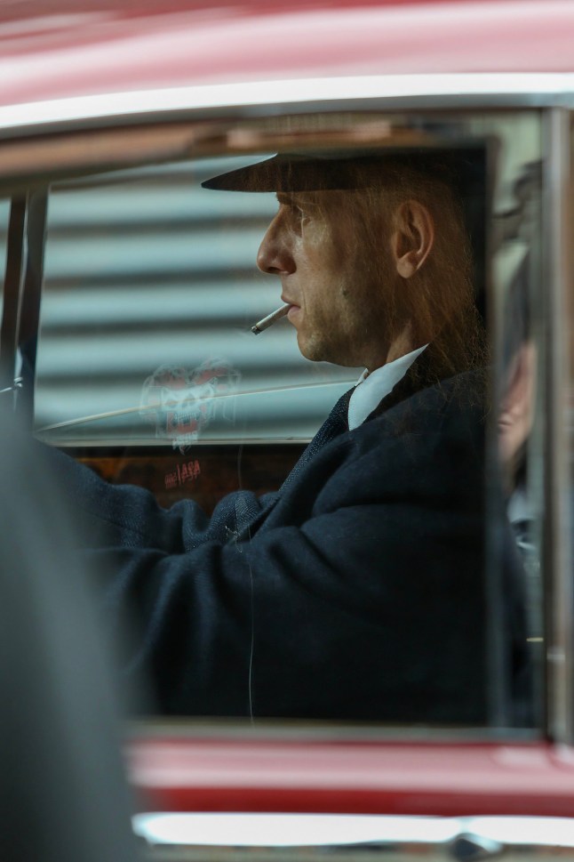 5 April 2026 - EXCLUSIVE. **UK ONLINE- ??300 MIN SET FEE ** (Min fee covers single set usage only) ****Re-use to be charged at ??50 per picture **** ** UK MAGS - ??350 per picture usage - double for cover** ** UK PAPERS - ** PRICE TO BE AGREED Jamie Bell is spotted on set in Birmingham filming Peaky Blinders, making a dramatic entrance as he drives into a busy construction site in a classic car before a huge explosion erupts. The former Billy Elliot star was seen shooting his opening scenes, while cast members walked around in full period costume. Credit: Trigger Central/CLICK NEWS AND MEDIA Ref: AWoodhouse60 **Exclusive to CLICK NEWS AND MEDIA** CLICK NEWS AND MEDIA - PICTURES@CLICKNEWSANDMEDIA.COM - 07774 321240 -