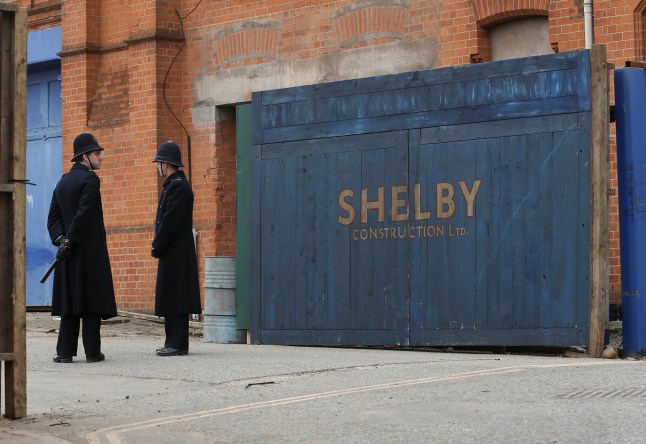 5 April 2026 - EXCLUSIVE. **UK ONLINE- ??300 MIN SET FEE ** (Min fee covers single set usage only) ****Re-use to be charged at ??50 per picture **** ** UK MAGS - ??350 per picture usage - double for cover** ** UK PAPERS - ** PRICE TO BE AGREED Jamie Bell is spotted on set in Birmingham filming Peaky Blinders, making a dramatic entrance as he drives into a busy construction site in a classic car before a huge explosion erupts. The former Billy Elliot star was seen shooting his opening scenes, while cast members walked around in full period costume. Credit: Trigger Central/CLICK NEWS AND MEDIA Ref: AWoodhouse60 **Exclusive to CLICK NEWS AND MEDIA** CLICK NEWS AND MEDIA - PICTURES@CLICKNEWSANDMEDIA.COM - 07774 321240 -