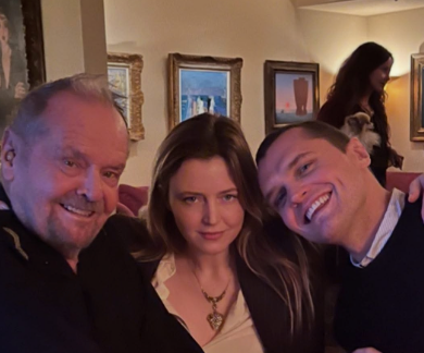 Jack Nicholson with his children, Lorraine and Ray Nicholson