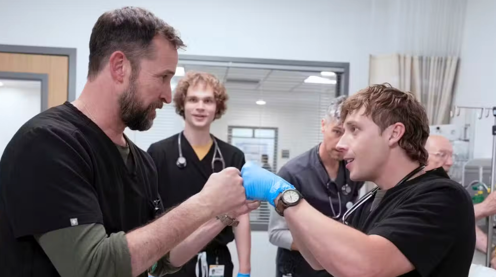 Noah Wyle and Gerran Howell in 'The Pitt'