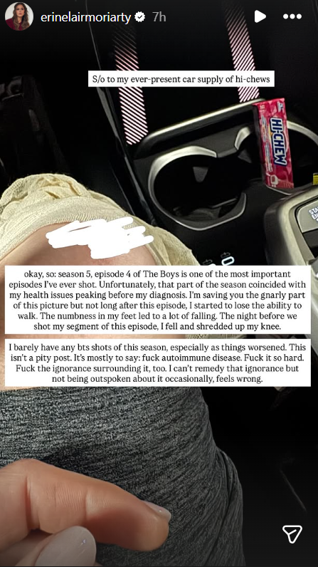 Erin Moriarty says she hurt herself several times while shooting for ‘The Boys’