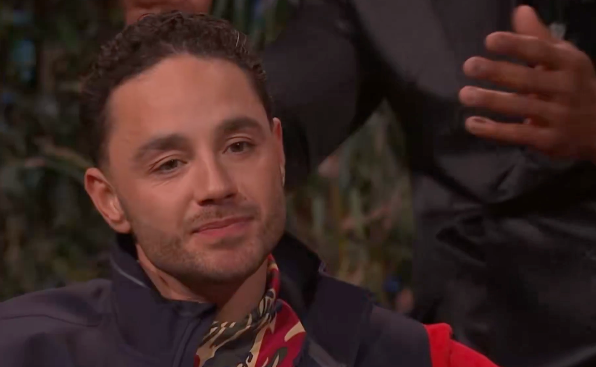 Adam Thomas looked downcast as the cast argued over his behaviour