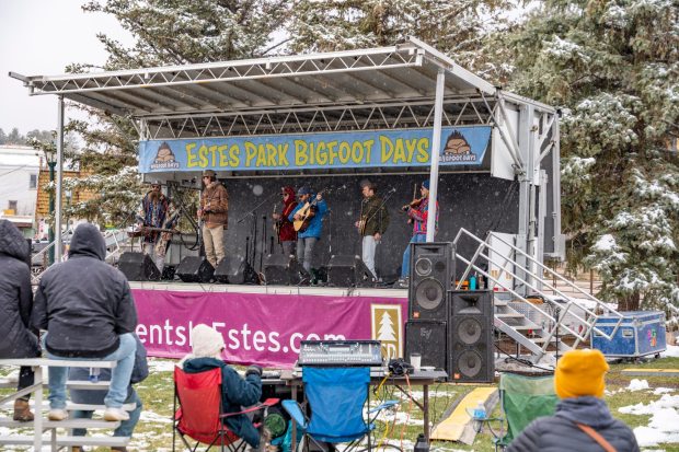 Festivalgoers check out a band at the 2025 Bigfoot Days Festival in downtown Estes Park. (Courtesy Town of Estes Park)