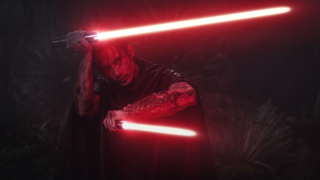 The Stranger with two lightsabers on The Acolyte