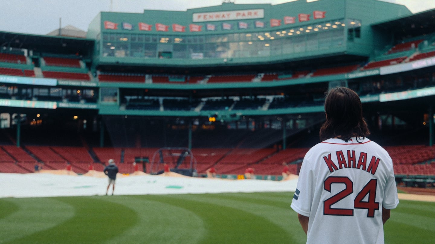 Noah Kahan at Fenway Park while in town for his 2024 shows in Boston.