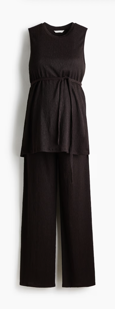 H&amp;M, Mama 2-Piece Textured Jersey Set