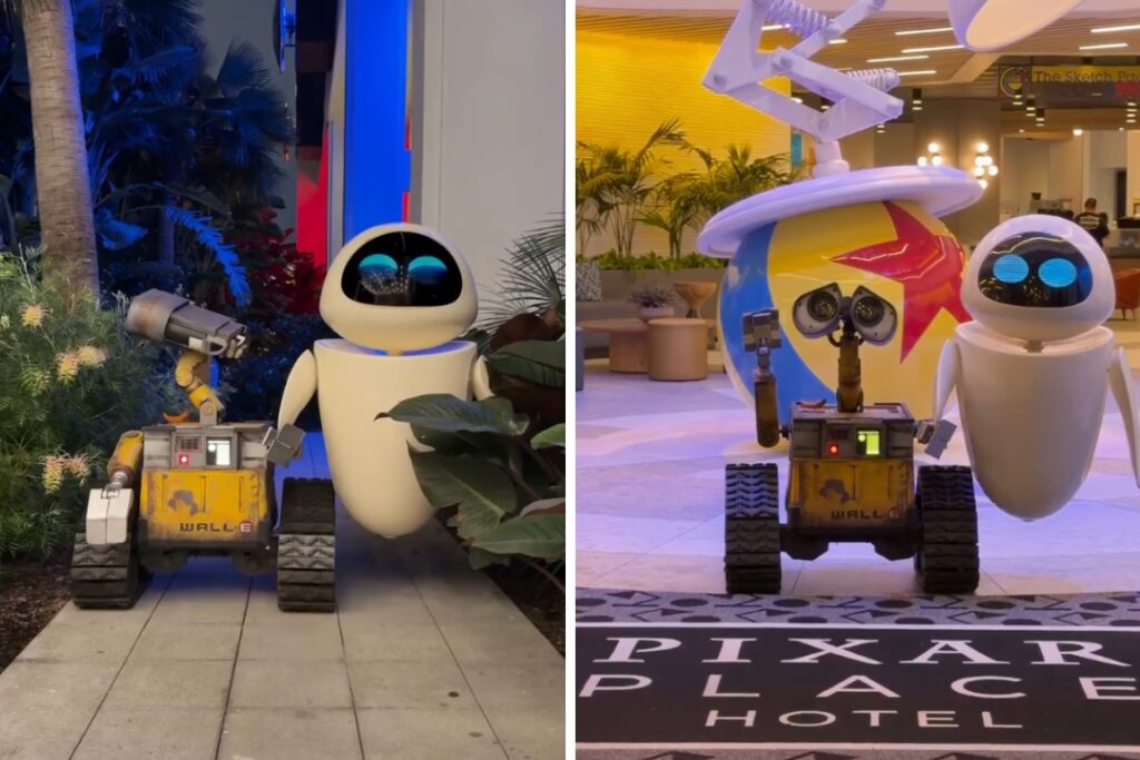 WALL-E and EVE Meet and Greet Debuts at Pixar Place Hotel for Earth Month