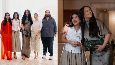 Rihanna joins the Ambani family for a glamorous celebration. (Instagram/@manav.manglani)
