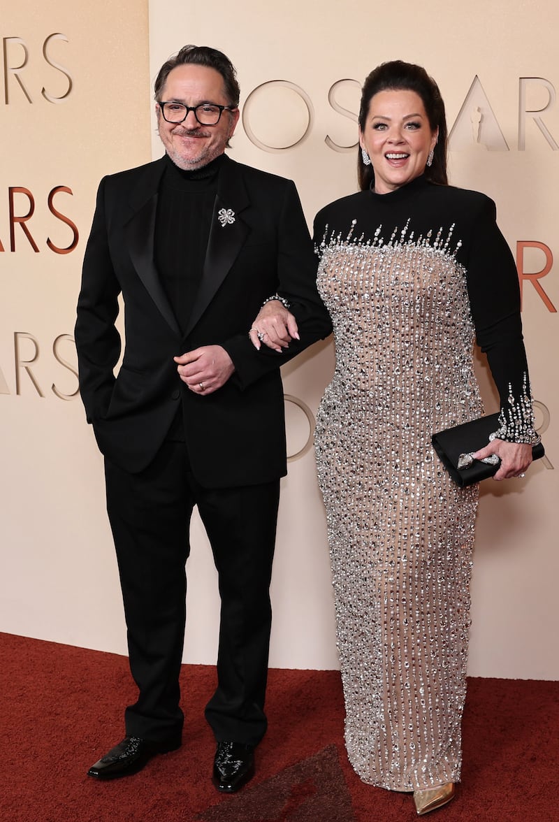 Melissa McCarthy and husband Ben Falcone at the 98th Academy Awards in Hollywood in March 2026.