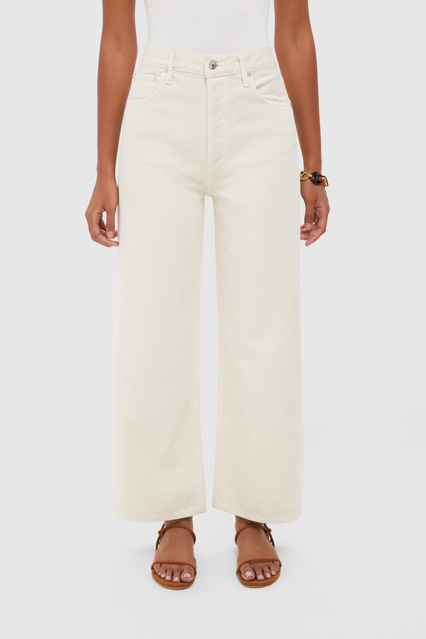 Brown Rice High Rise Wide Leg Ren Jean