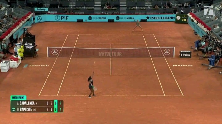 American Hailey Baptiste defeats WTA World No 1 Aryna Sabalenka to progress to the Madrid Open semifinals