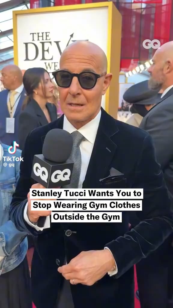 Stanley Tucci offers style advice at ‘The Devil Wears Prada 2’ premiere: “Stop Wearing Gym Clothes Outside the Gym” (via GQ)