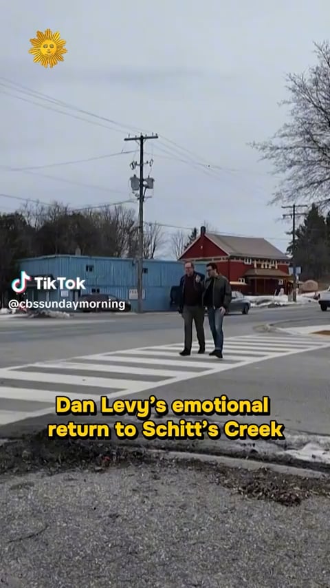 Dan Levy’s emotional return to where they filmed on location for Schitts Creek, and confirms no chance of more without Catherine