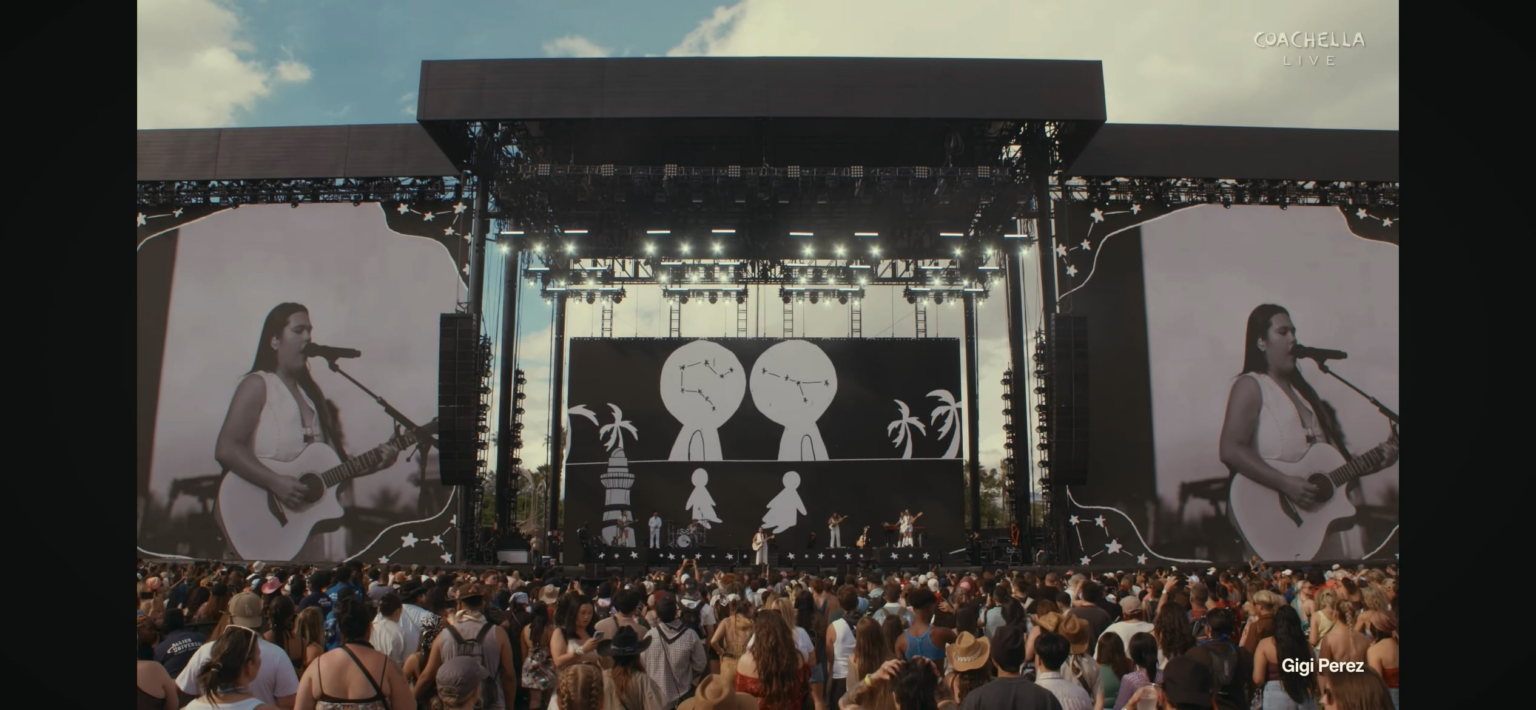 Singer Gigi Perez speaks up for Palestine and against ICE at Coachella Live