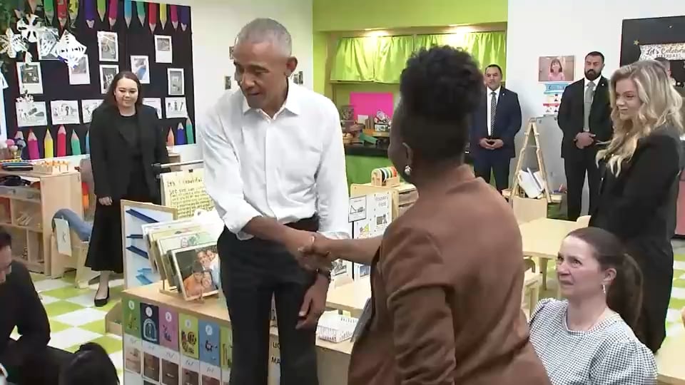 Barack Obama and Zohran Mandani meet kindergarteners in NYC