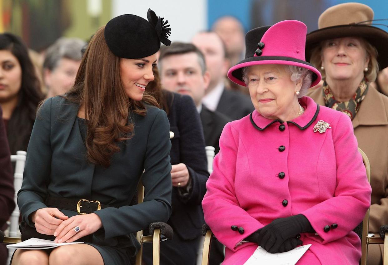 Kate Middleton and Queen Elizabeth on March 8, 2012.Credit: Getty