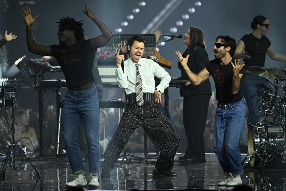 Harry Styles performing during the Brit Awards 2026 (Doug Peters/PA)