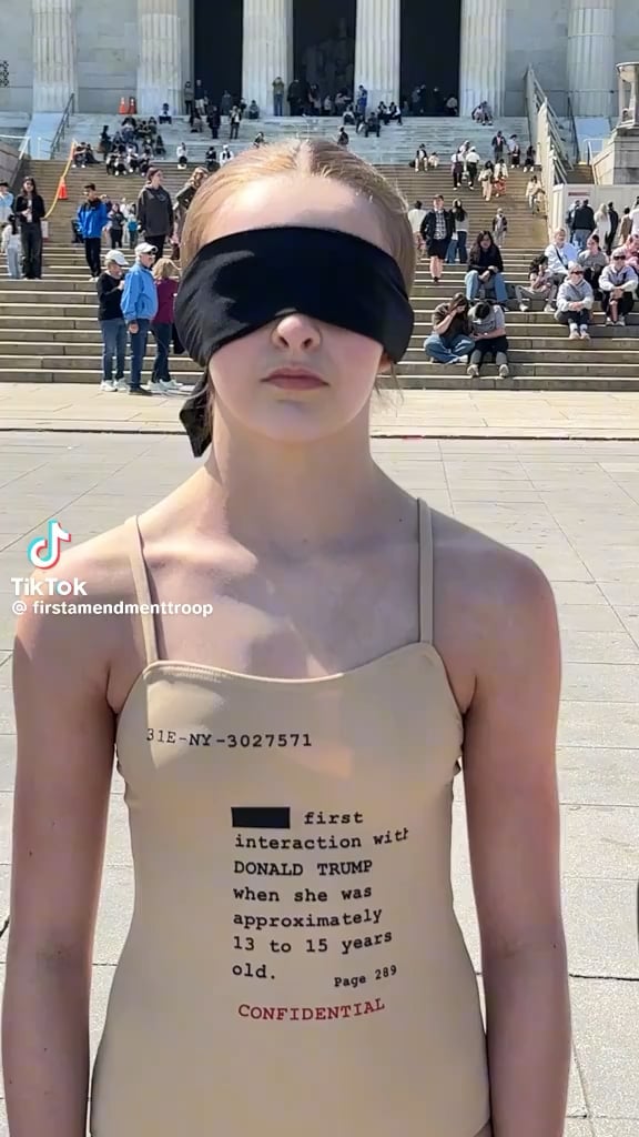 First Amendment Troop “Since Melania made it clear she wasn't involved in the Epstein files, we wanted to make it clear her husband was. What better way to show Trump's ties to Epstein then have a 15 year old tell the story”