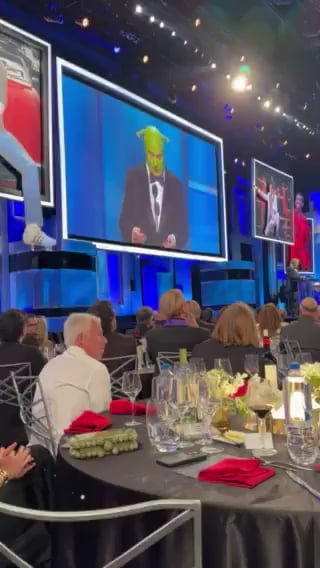 Mike Myers appears as Shrek to honor Eddie Murphy at his AFI Life Achievement award tribute