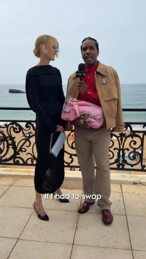 During an interview, Nicole Kidman was asked about swapping lives with A$AP Rocky for a day. This was her answer: “Well, one, I’d get to kiss wife (Rihanna)”