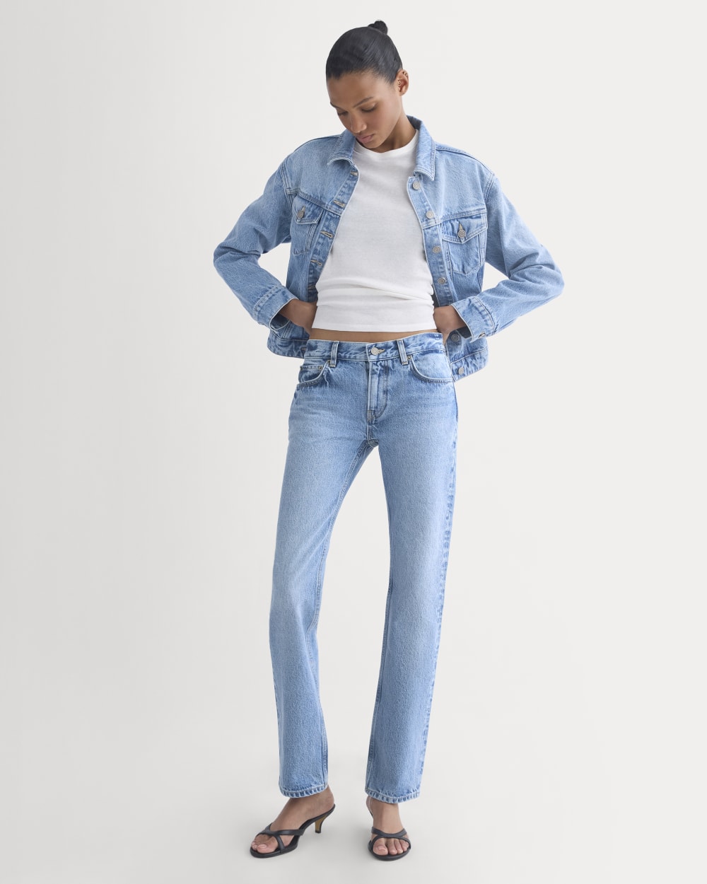 Everlane X Elena Bonvicini Highland Low-Rise Cigarette Jean | Crystal Cove Indigo - 23
