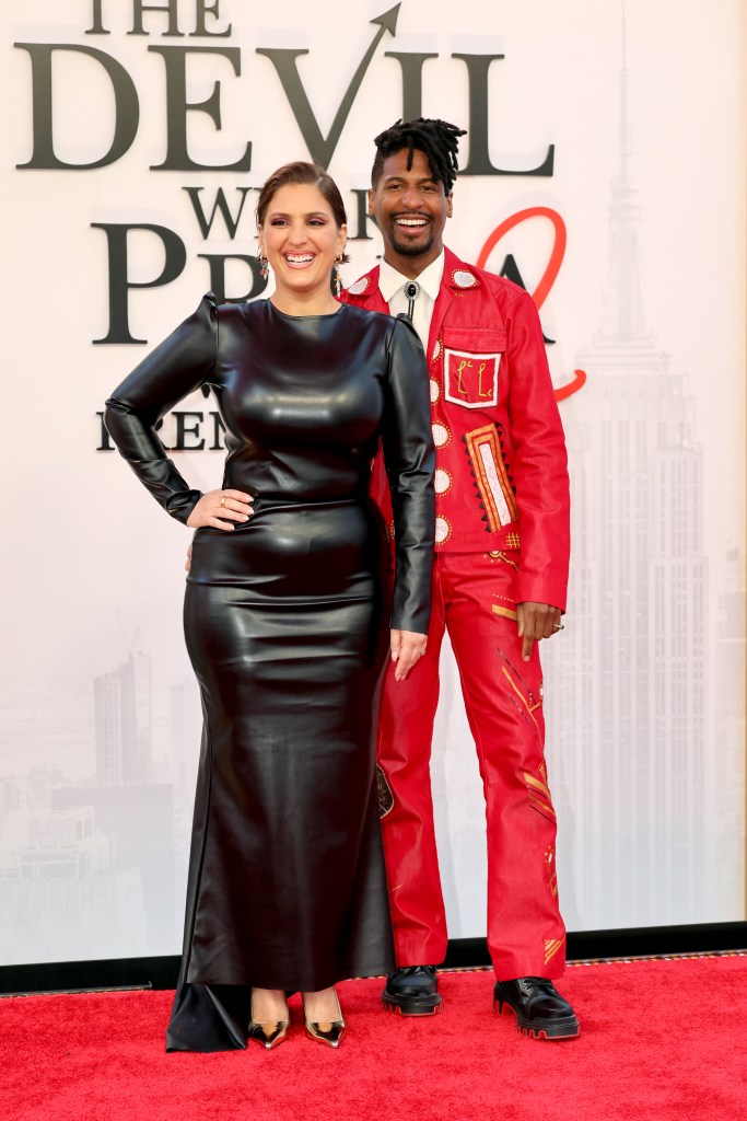 Suleika Jaouad and Jon Batiste attends"The Devil Wears Prada 2" New York Premiere 