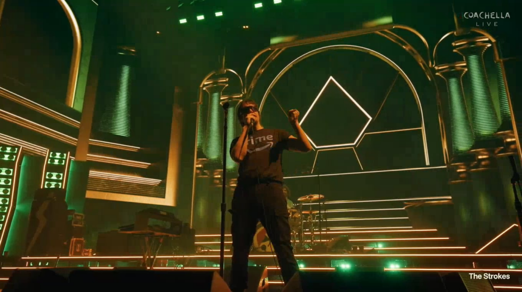 Julian Casablancas at Coachella: "You guys excited about the draft? Oh, wait, not the NFL draft. In six months, I think, [everyone who's eligible], is gonna have to register for the military. Are you guys excited?"