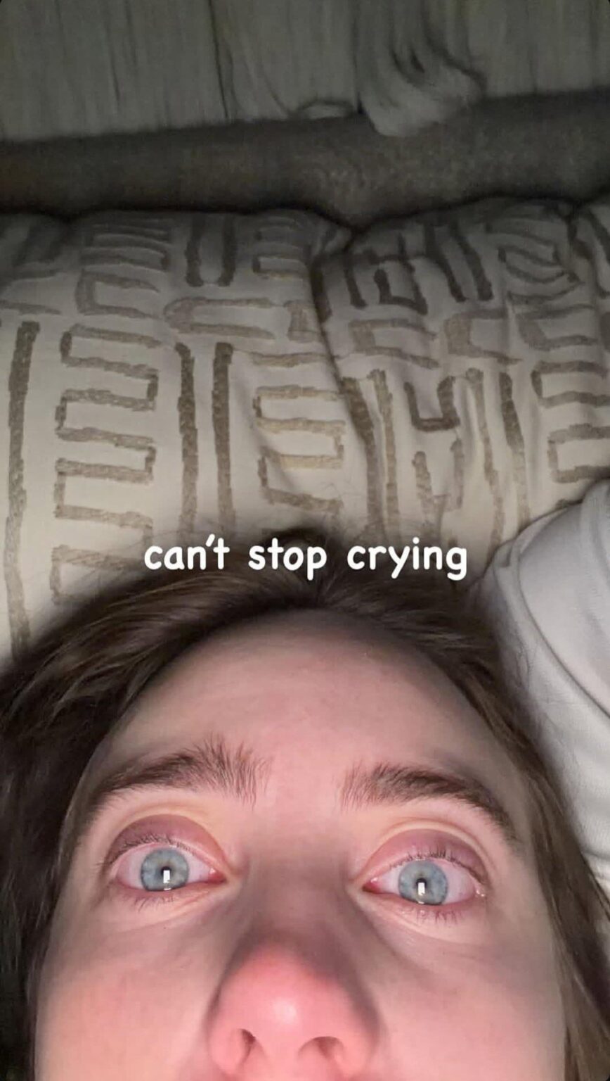 Billie Eilish on Instagram on the day after Justin Bieber sang “One Less Lonely Girl” to her at Coachella: “can’t stop crying”