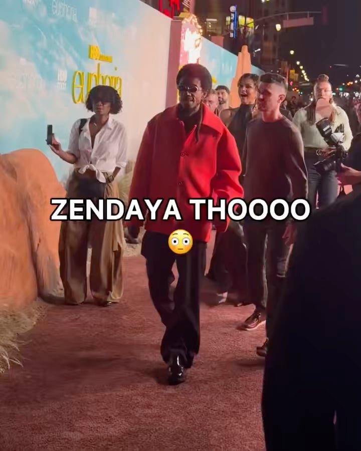 Zendaya greets her Euphoria costars at the Season 3 premiere