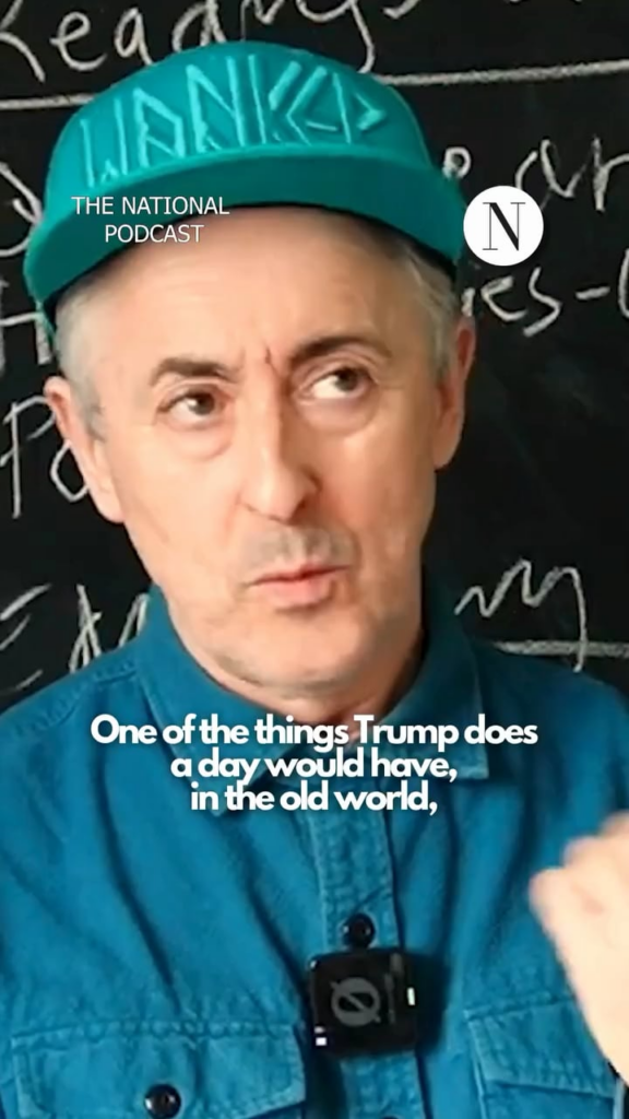 Alan Cumming on world leaders not calling out Trump's violent rhetoric: “In our society right now, hatred & violence has become so normalized & that is because people aren't saying, ‘that is terrible, stop that, don't do that.’ […] I just feel like people… our politicians need to have more balls.”