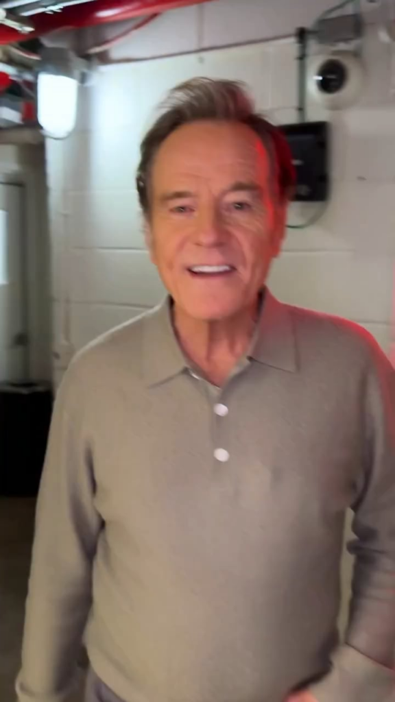 Bryan Cranston on ‘The Late Show With Stephen Colbert’ Instagram 💅🏼