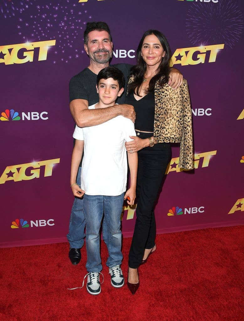 PASADENA, CALIFORNIA - SEPTEMBER 03: Simon Cowell, Eric Cowell and Lauren Silverman arrives at the  "America's Got Talent" Season 19 Quarterfinals 4 Red Carpet at Hotel Dena on September 03, 2024 in Pasadena, California.  (Photo by Steve Granitz/FilmMagic)