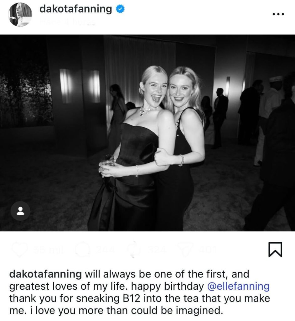 Dakota Fanning congratulates her sister Elle Fanning for her 28th birthday: ‘will always be one of the first, and greatest loves of my life’