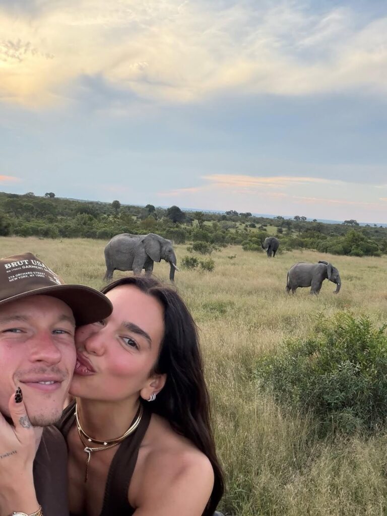 Dua Lipa and Callun Turner recently went to South Africa: ‘David Attenborough eat your heart out!!!!! 🫀🫀🫀’