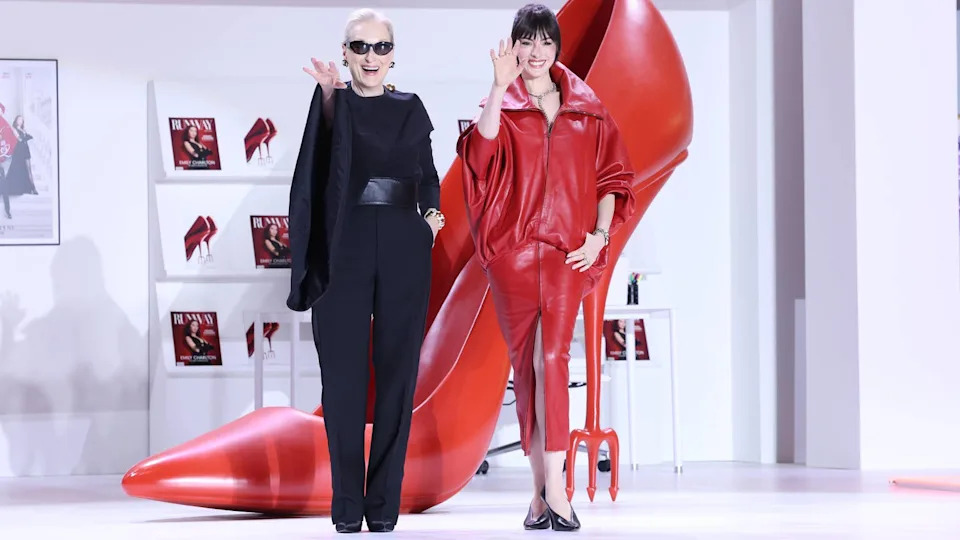 Meryl Streep and Anne Hathaway at <em>The Devil Wears Prada 2</em> premiere in Seoul, South KoreaPhoto by Chung Sung-Jun on Getty Images